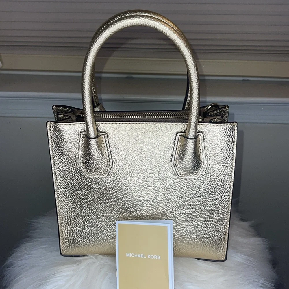 Jet Set Travel Extra-Small Metallic Top-Zip Tote Bag - Picture 2 of 5